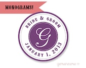 Personalized Gift Bag / Jam and Jelly Labels / Cupcake Toppers / Monogram - DIGITAL FILE