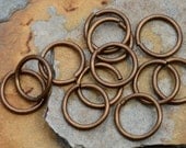 6 Trinity Vintage Patina 11.5mm 16 Gauge Open Jumprings -  Trinity Brass Co.  LOW SHIPPING