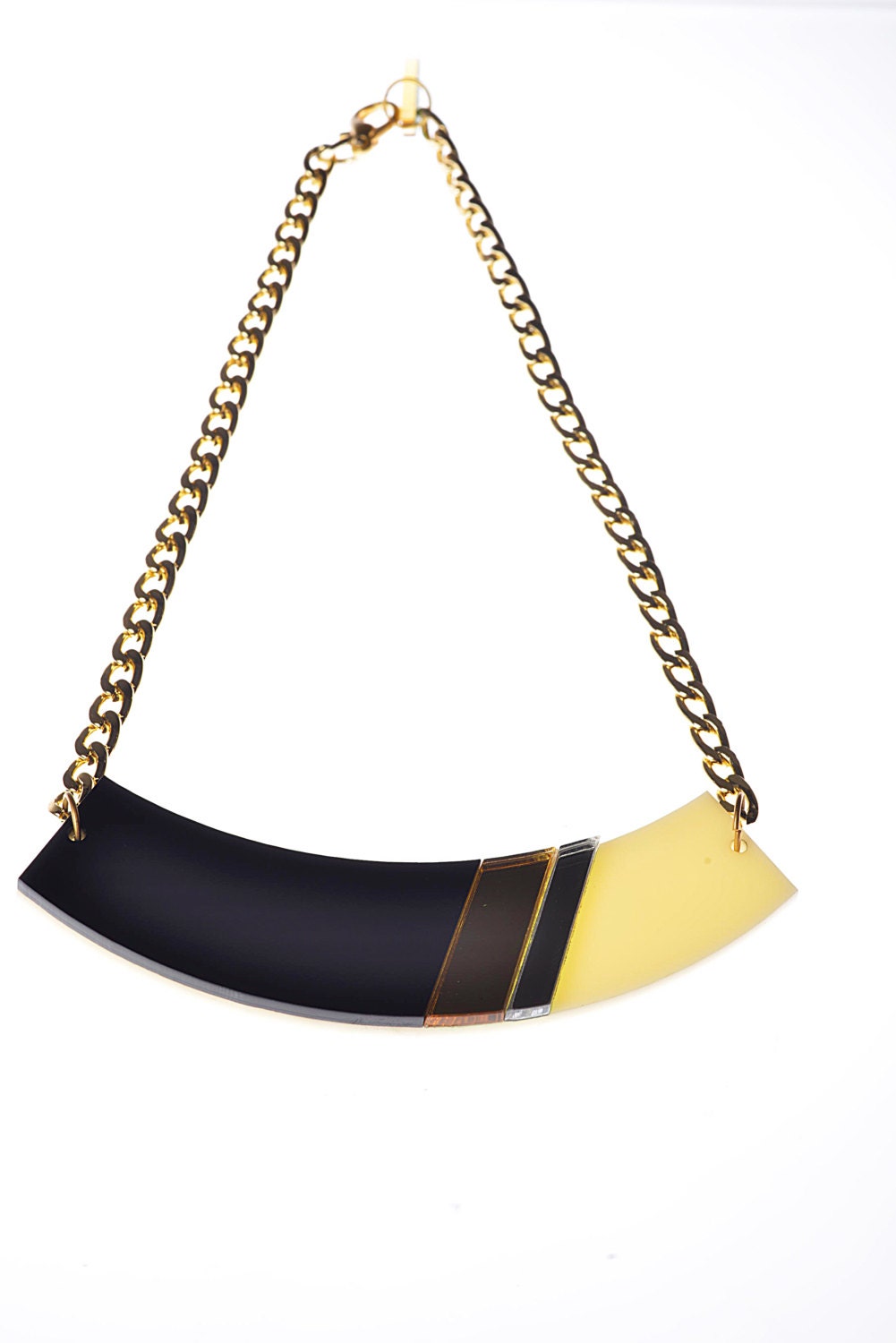 Black Geometric Statement Necklace,Choker,Plexiglass Jewelry,Geometric Jewelry, Lasercut Acrylic