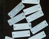 Locker Tags  Gym Locker Plates with Numbers  Never Blackened  Ten in Listing