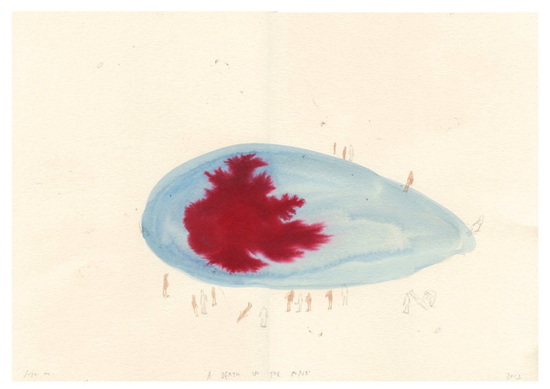 A Death in the Pond - Original Illustration