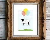 drifting to sheep  - nursery art print