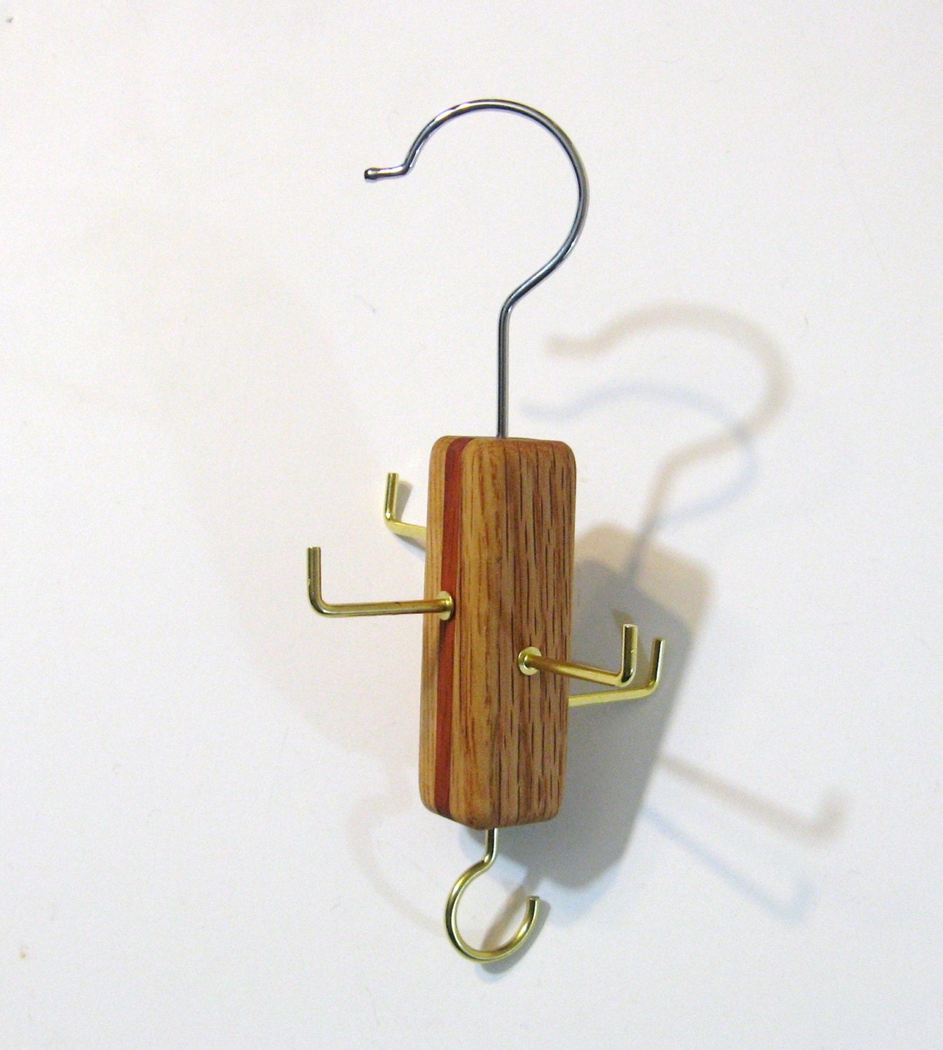 Belt  Hanger Organizer  Made Of  Two Woods
