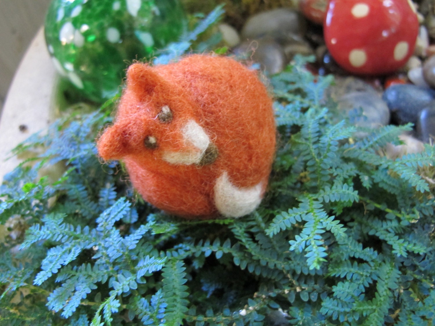 Foxy - Needle Felted Toddler Jingle Bell Ball