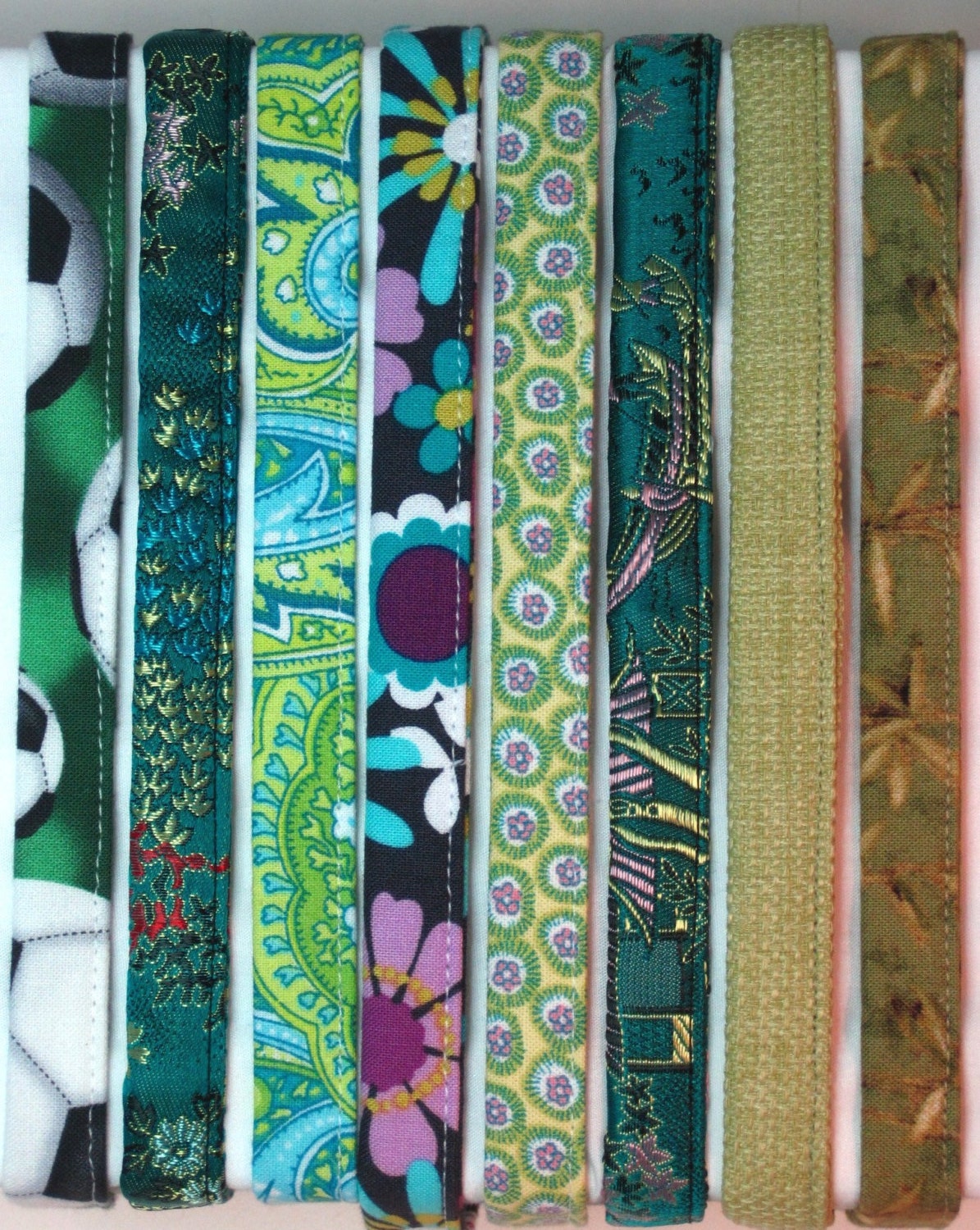 Skinny HEADBAND for women and girls, comfortable thin hairband - Greens - Pick 1