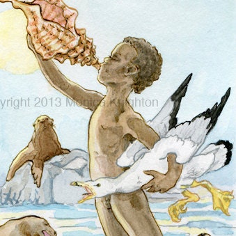 Tarot, Page of Brine, Limited Edition Large Print, The Stolen Child, from the  Major Arcana Deck,