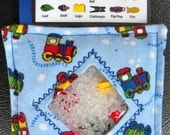 I Spy Bag - Mini with SEWN Word List and Detachable PICTURE LIST- Trains