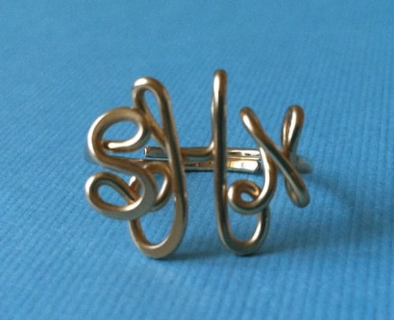 Handcrafted Monogram Ring (14k gold filled)