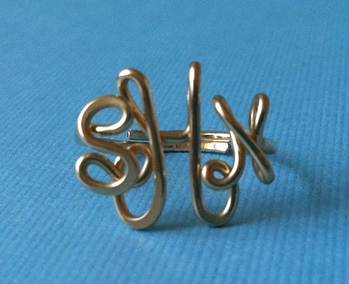 Handcrafted Monogram Ring (14k gold filled)