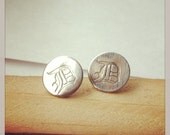 Made in the D Detroit sterling post earrings
