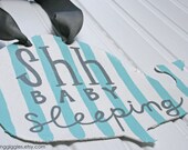 Shh Baby Sleeping Hand Cut Hand Panited Canvas Sign