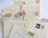 Bundle of old Danish letters and envelopes