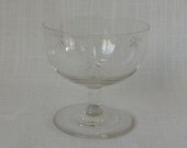 Vintage Starburst Etched Glass 
