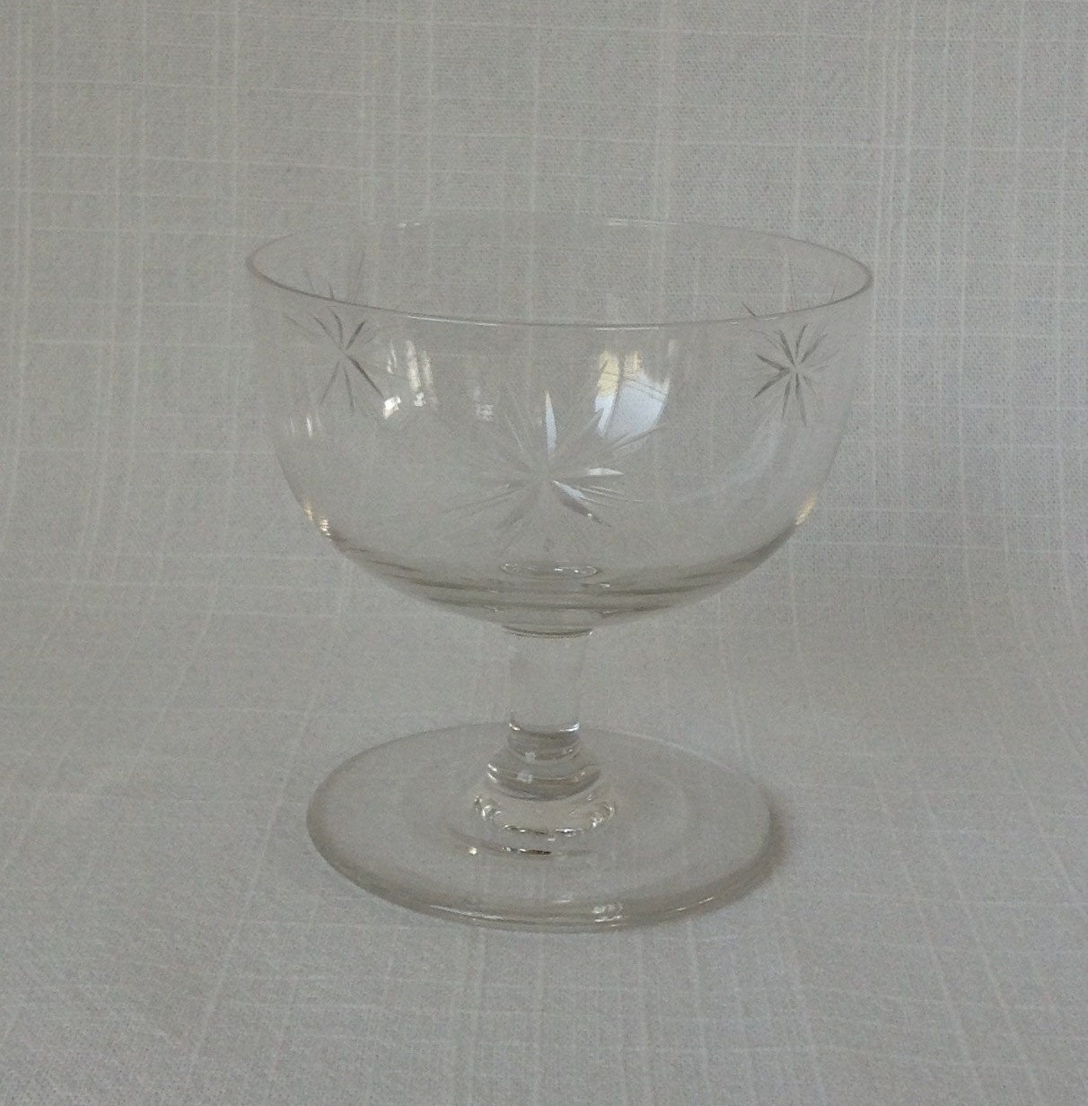 Vintage Starburst Etched Glass 