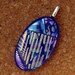 Blue Dichroic Pendant, Fused Glass Pendant, Dichroic Jewelry, Fused Glass Jewelry