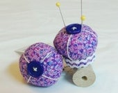 Purple Pincushion Ring Recycled Bottle Cap Pin Sharpening Cushion