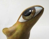Paper Mache - Art Sculpture - Henry - A Big Eyed Bird