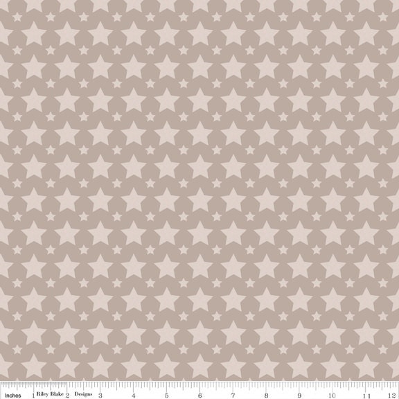 One For The Boys Stars quilt or craft fabric by Zoe Pearn for Riley Blake Designs- Boys Stars in Gray- 1 yard or by the yard