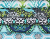 Ty Pennington Ikat Impressions Fall 2012 Quilt or Craft Fabric by Free Spirit- Gray, Aqua, Lime Fat Quarter Bundle- 5 total