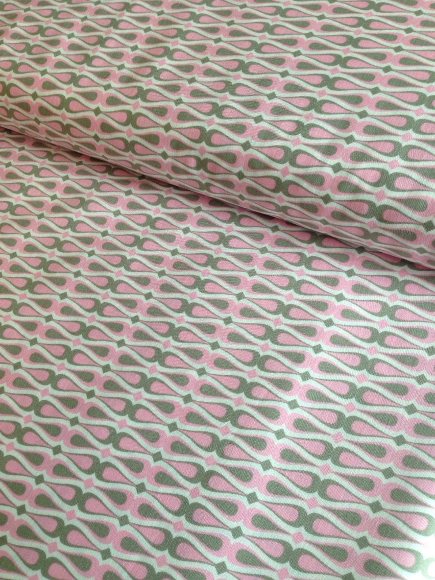 Beechwood Park quilt or craft fabric by Jenean Morrison for Free Spirit- Caravan in Pink- Fat Quarter