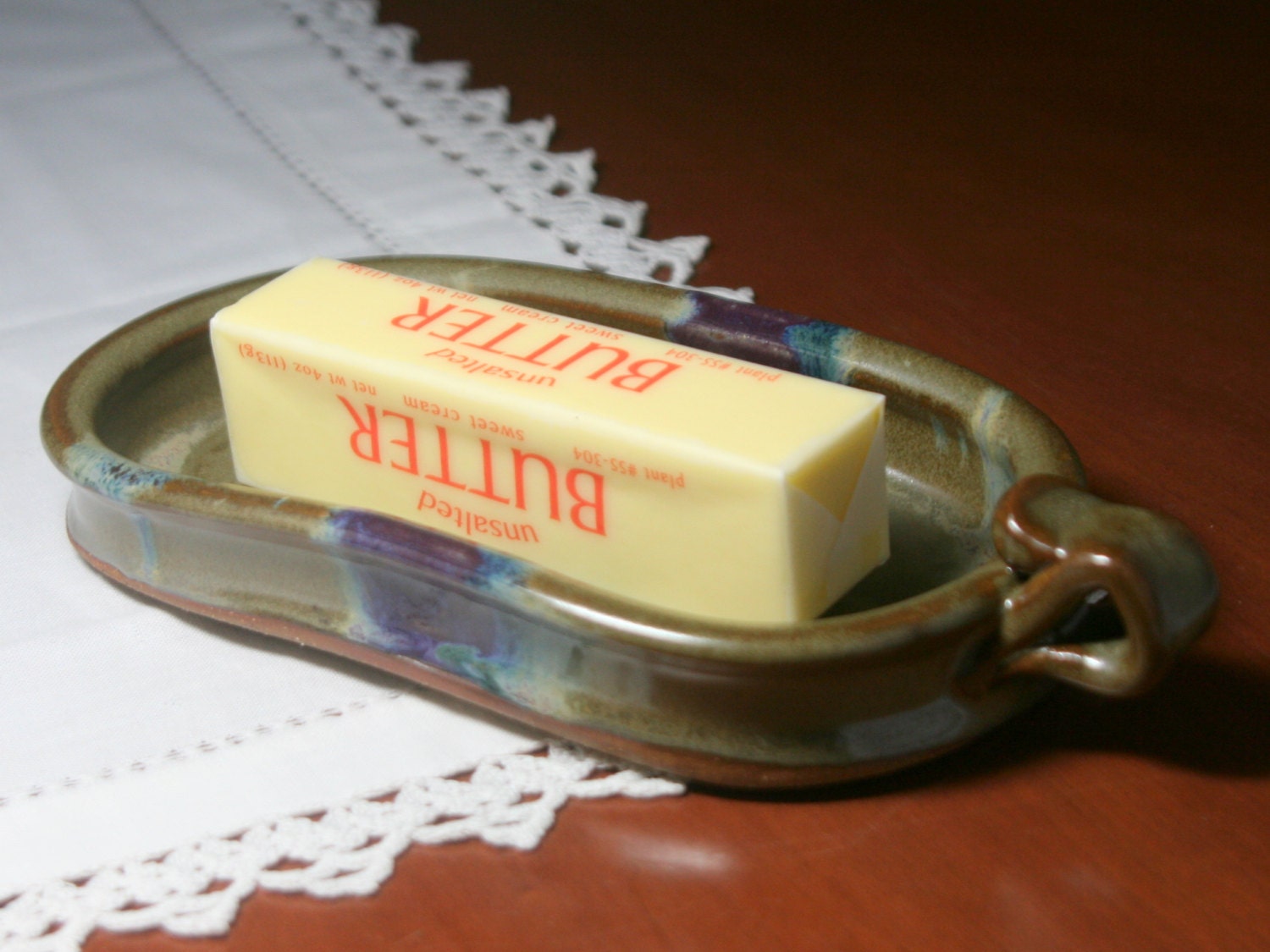 Stoneware Butter Dish