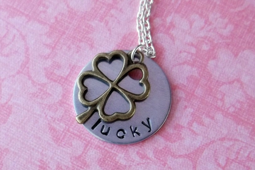 Handstamped Lucky Necklace