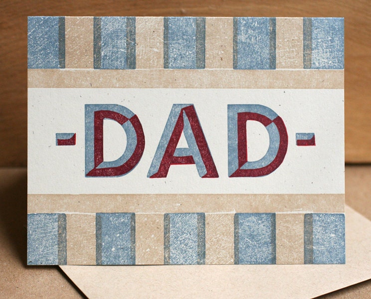Dad letterpress card