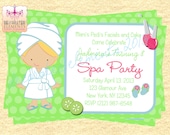Spa Party Invitations