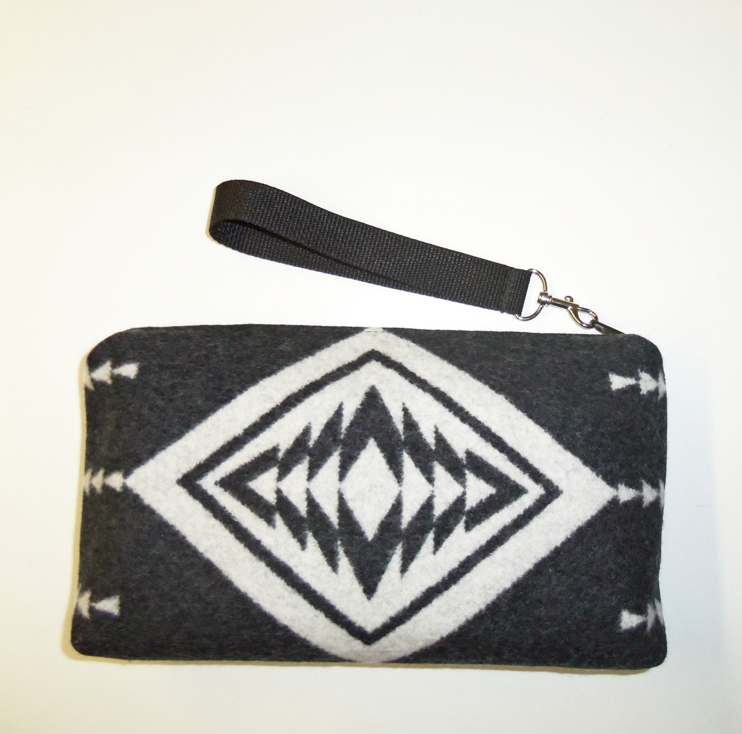 Wool Purse Wrist Bag Clutch Bag Casual or Dress Removable Strap