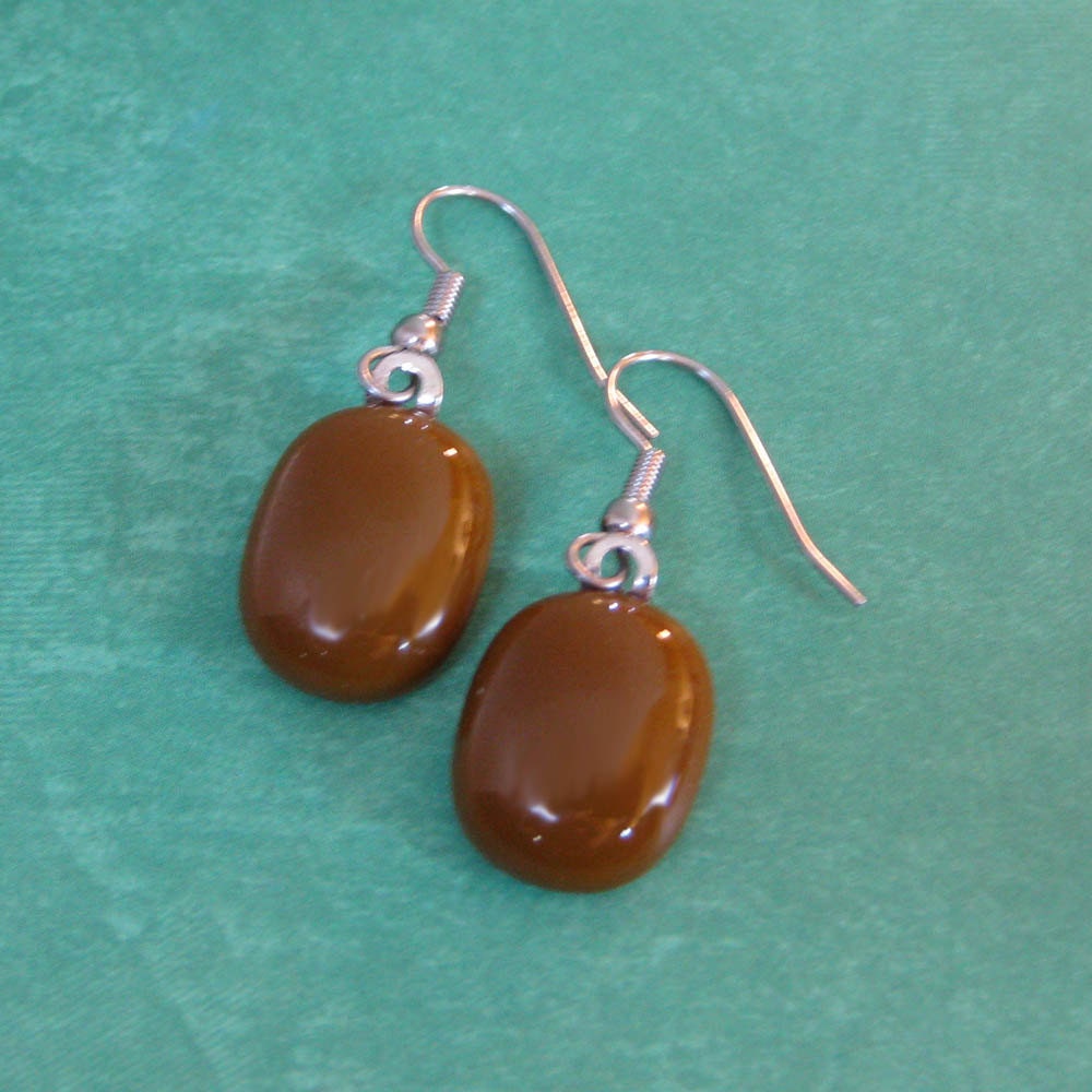 Dangle Brown Earrings, Hypoallergenic Earings, Etsy Fashion Jewelry - Kennedy - 1853 -3