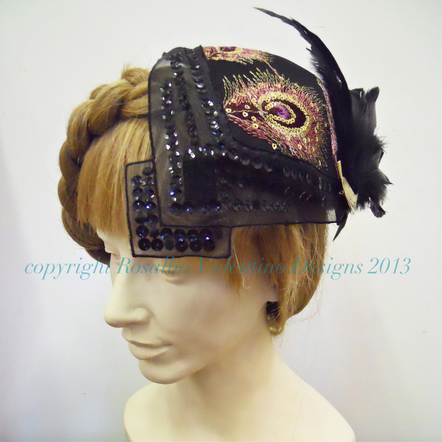 Downton Abbey Inspired Feathered Evening Headpiece