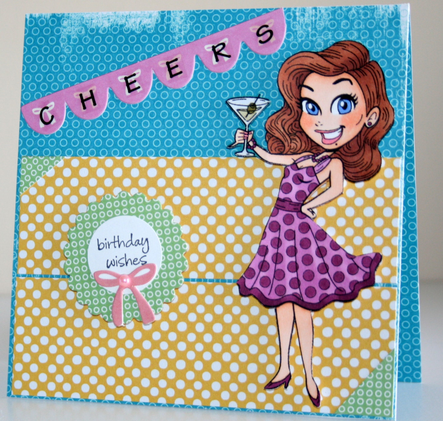 Adorable handmade birthday card Cheers