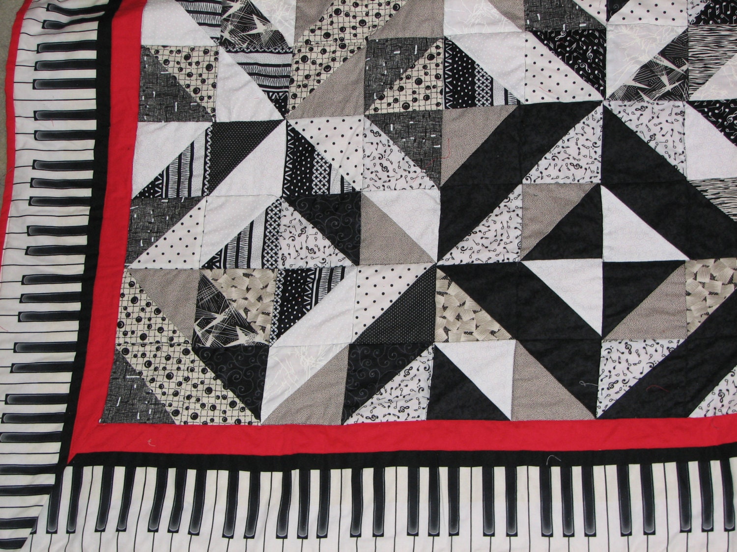 Black and White quilt reserved for Donna