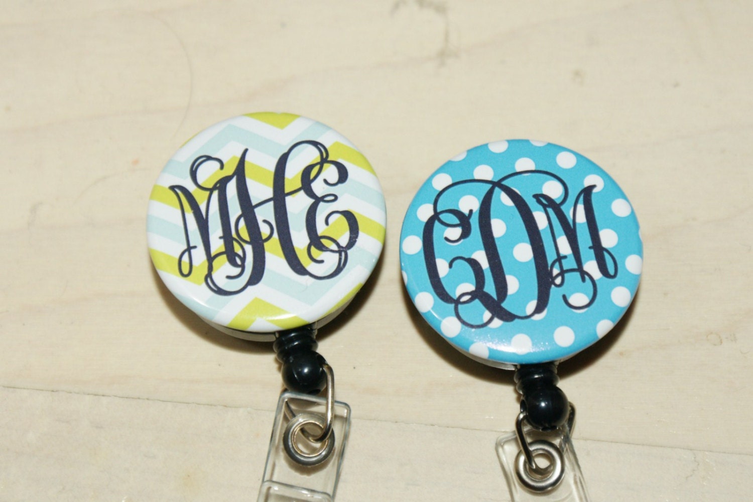 ID reel with MYLAR covering......Add a Monogram, patterns