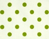 Bridesmaid Clutch / SALE and FREE SHIPPING / Fold Over Envelope Clutch / Premier Prints - Polka Dots in White & Chartreuse Dots /Gift idea