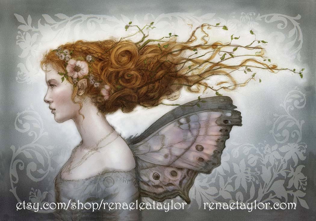 Mother of Pearl Faerie by Renae Taylor........11x14 matted