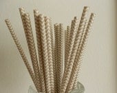 Grey and White Chevron paper straws striped paper straws retro vintage look 25 treat sticks