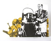 Electric Chair Screenprint Silkscreen 5x7 hand-pulled print Weird Funny