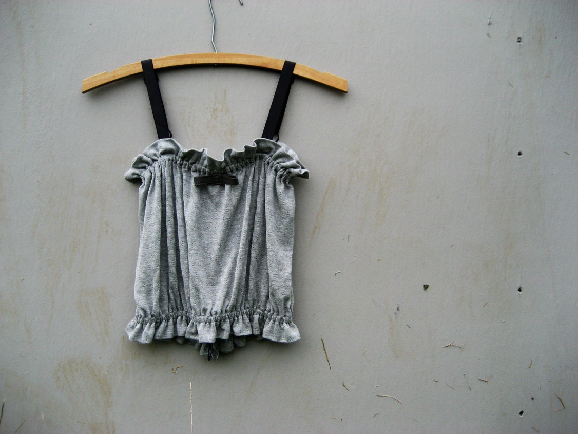 Storm Cloud Gray Pointelle Lingerie Camisole Top size Large Ready to Ship