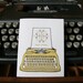 letterpress birthday vintage typewriter card