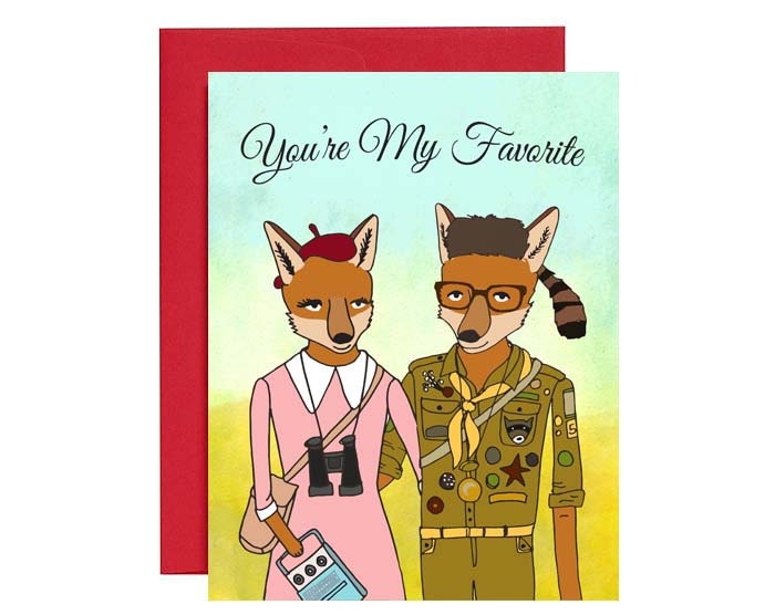 You're My Favorite - Fox Card - Moonrise Kingdom