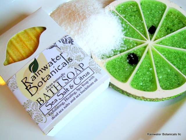 Dead Sea Salt and Citrus soap with Sea Buckthorn oil 6oz big bar