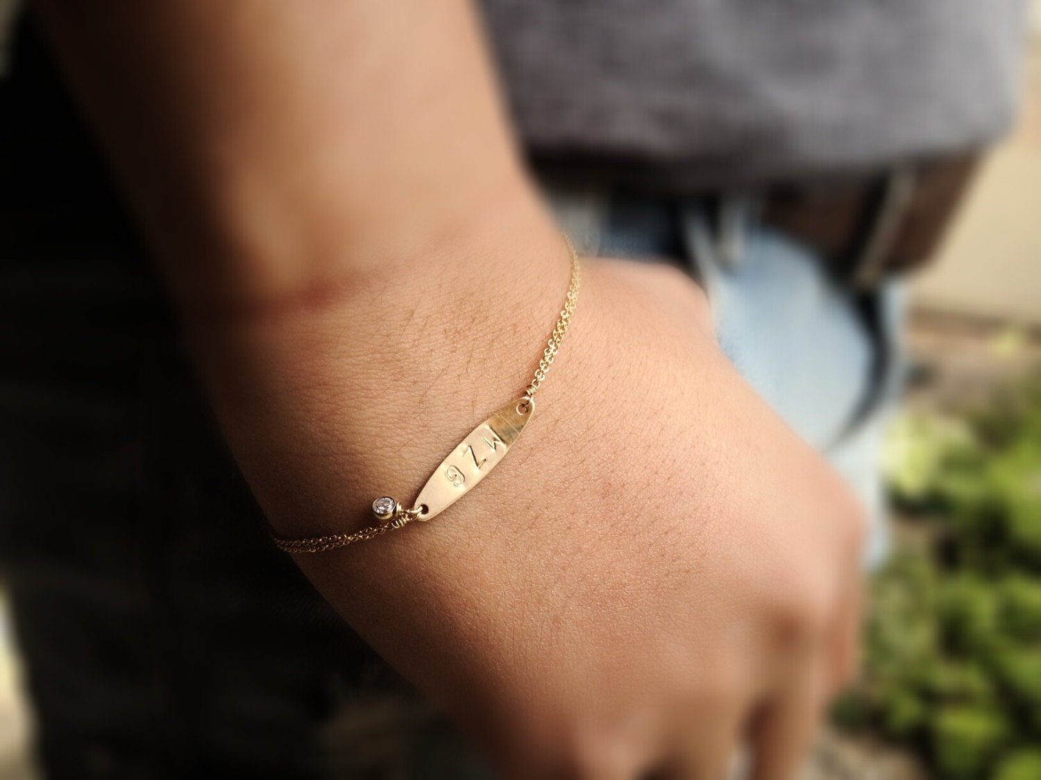 Personalized it - gold filled bar bracelet - custom your  jewel