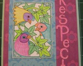 Respect for Chickens, 5 cards with Envelopes