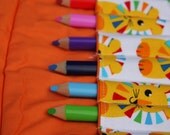 Circus Lion colouring pencil roll-up travel set