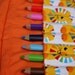 Circus Lion colouring pencil roll-up travel set