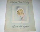 Vintage 1940s Unused Baby's Record or Keepsake Book for the First Five Years