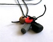 NEON - Polymer Clay Bead Necklace - Handmade