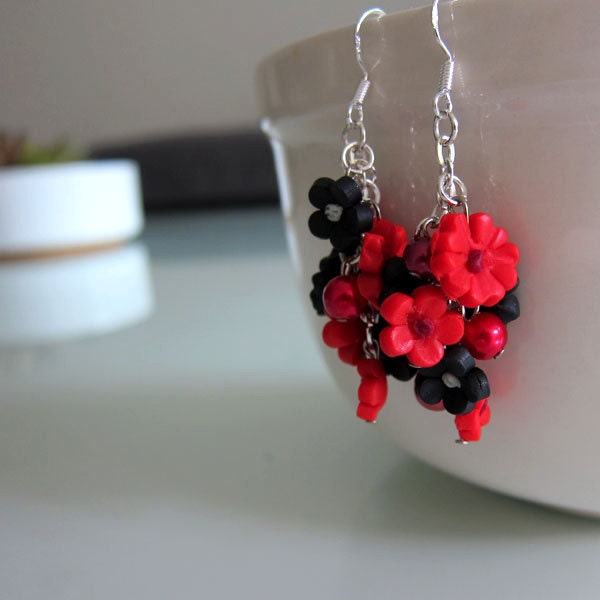 Flower Blossom Earrings - Polymer Clay