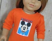 18 inch Doll Clothes American Girl Mickey Orange Long Sleeve Tee